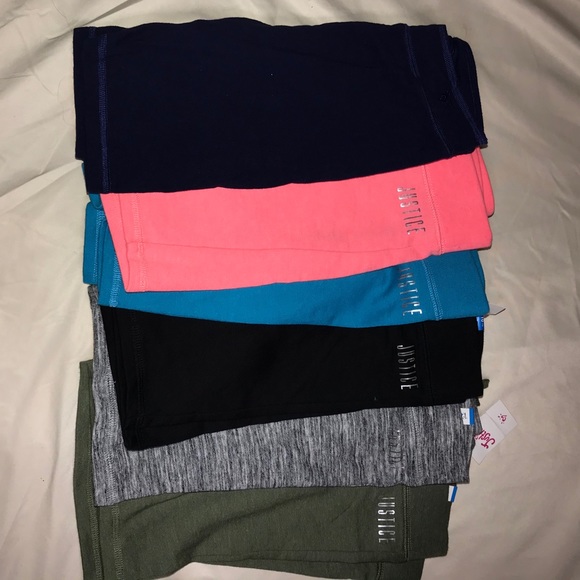 6 Justice Girls Shorts Bundle,mid-thigh size 10-12 - Picture 1 of 10